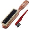 Kent CP6 Clothes Brush. 100% Natural Black & White Boar Bristle Lint Remover Especially for Cashmere, Wool and Silk for Keeping Delicate Fabrics Free from Fibres, Fluff and Pet Hair. Made in England view 1