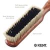 Kent CP6 Clothes Brush. 100% Natural Black & White Boar Bristle Lint Remover Especially for Cashmere, Wool and Silk for Keeping Delicate Fabrics Free from Fibres, Fluff and Pet Hair. Made in England view 3