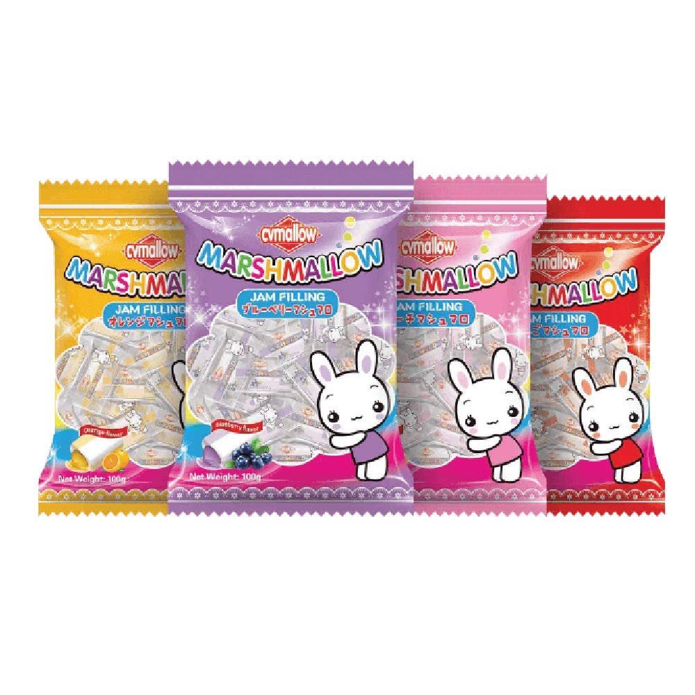 Cvmallow Filling Marshmallow 100g (BlueBerry Jam, 6 Pack)