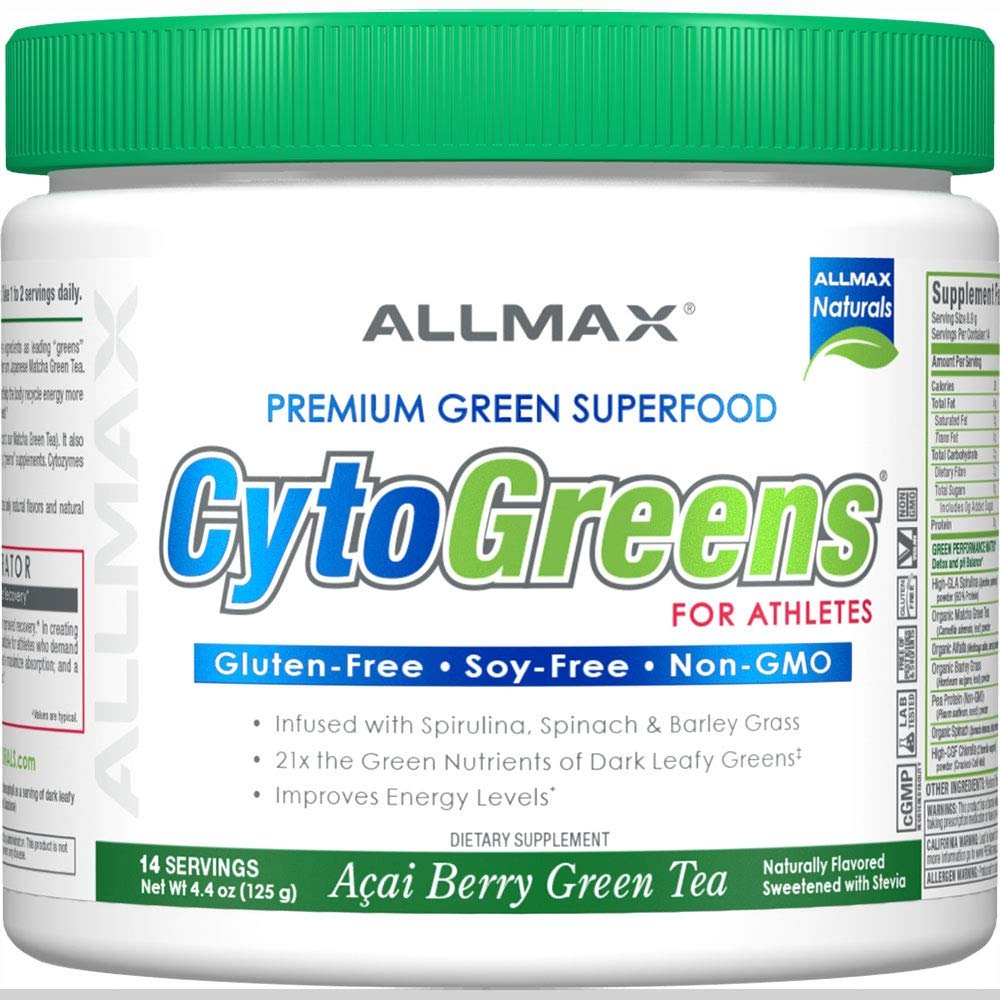 ALLMAX Naturals, CYTO-Greens, Premium Green Superfood, Acai Berry Green Tea, 14 Servings
