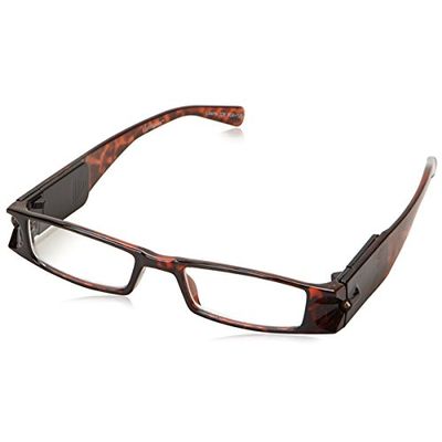+1.0 Diopter Eschenbach LightSpecs LED Lighted Reading Glasses - Tortoise - Liberty