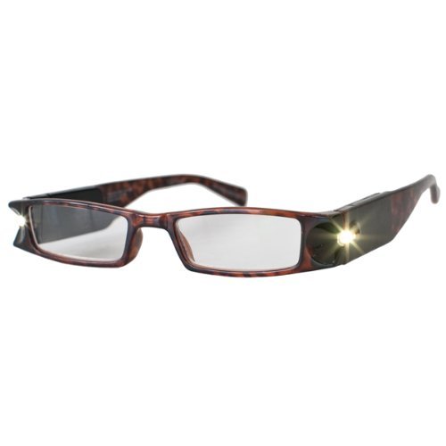 +1.0 Diopter Eschenbach LightSpecs LED Lighted Reading Glasses - Tortoise - Lindy