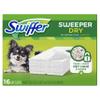 Swiffer Sweeper Dry Sweeping Cloths Traps Pet Hair, 16 Unscented Refills view 1