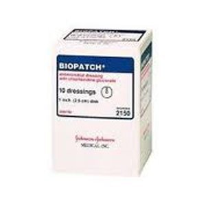 Alimed Johnson Johnson Biopatch Antimicrobial Dressing 1" Disk, 4mm, Sterile, Latex-free, - 10 Each Box
