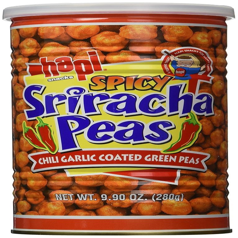 Hapi Spicy Sriracha Peas 9.9 oz each (3 Items Per Order)