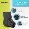 BraceAbility Lace Up Kids Ankle Brace - Pediatric Figure 8 Sprained Foot Support Wrap for Active Youth, Children in Sports, Basketball Protection, Gymnastics, Soccer, and Volleyball (XS) view 3