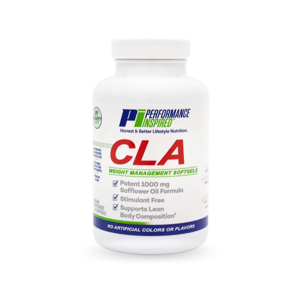 PERFORMANCE INSPIRED CLA Softgels 1000mg Safflower Oil 120 Count