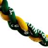 MapofBeauty 18" Fashion Three Braided Rope Sport Style Tornado Necklace (Green/Yellow) view 2
