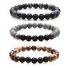 Bivei Essential Oil Bracelets, Lava Rock Stone Beads Diffuser Bracelet Gemstone Aromatherapy Bracelet(Pack of 3) view 1