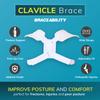 BraceAbility Clavicle Support Brace - Figure 8 Upper Back Brace Posture Corrector for Women and Men, Shoulder Straightener, Kyphosis Relief, Sling for Injuries and Fractures (Medium) view 3