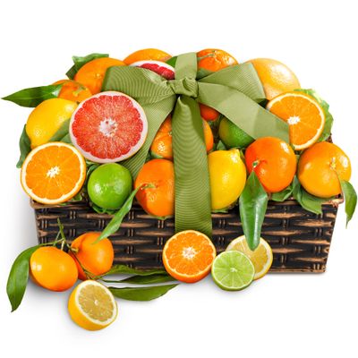 A Gift Inside Sweet Sunshine Citrus Basket for Lunar New Year, Thank You, Birthday, Get Well