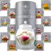 Teabloom Flowering Tea - 12 Unique Varieties of Fresh Blooming Tea Flowers - Hand-Tied Natural Green Tea Leaves & Edible Flowers - 12-Pack Gift Canister - 36 Steeps, Makes 250 Cups view 1