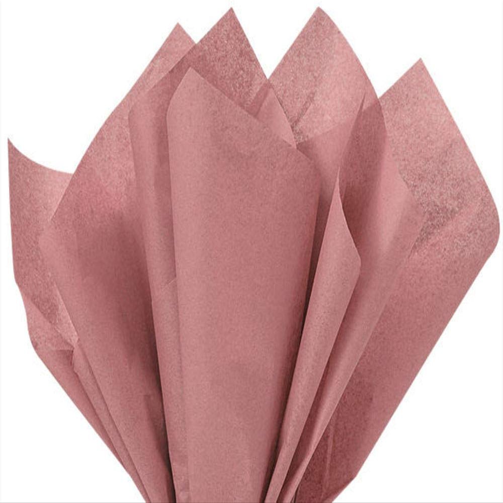Antique Rose Pink Tissue Paper 20 inches x 30 inches - 48 X-Large Sheets by Buttons Bags and Bows