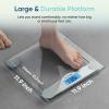 Etekcity Digital Body Weight Bathroom Scale, Large Blue LCD Backlight Display, High Precision Measurements,6mm Tempered Glass, 400 Pounds view 4