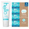hello Antiplaque and Whitening Fluoride Free Toothpaste, Natural Peppermint Flavor, SLS Free, Gluten Free, Peroxide Free, Vegan, 4.7 Ounce (Pack of 4) view 1