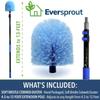 EVERSPROUT 5-to-12 Foot Cobweb Duster and Extension-Pole Combo (20 Foot Reach, Soft Bristles) | Hand Packaged | Lightweight, 3-Stage Aluminum Pole | Indoor & Outdoor Use Brush Attachment view 2