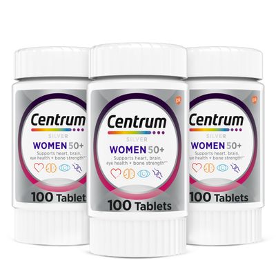 Centrum Silver Women's Multivitamin for Women 50 Plus, Multivitamin/Multimineral Supplement with Vitamin D3, B Vitamins, Calcium and Antioxidants, Gluten Free, Non-GMO Ingredients - 300 Count