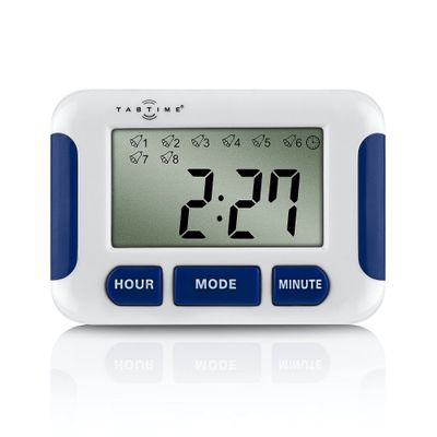 TabTime Pill Reminder with 8 Alarms per Day, Pill Tracker, Pill Timer, Medication Reminder Devices, Medication Tracker, Essential Parkinson's Patient Gadget