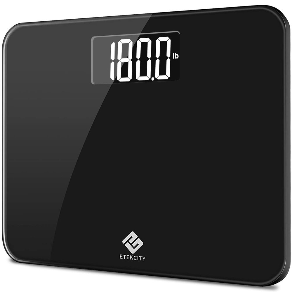 Etekcity Scale for Body Weight, Bathroom Digital Weighing Machine, Extra Wide Platform, High Capacity, Accurate and Safe, Large Backlit LCD Display, 440 lb, Tempered Glass