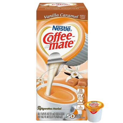 Coffee mate Liquid .375 oz Creamer Singles Vanilla Caramel 50 Ct Box (Pack of 1)