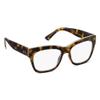 Peepers by PeeperSpecs Oprah's Favorite Women's Shine On Square Blue Light Blocking Reading Glasses - Tortoise +2.50 view 3