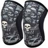Knee Sleeves (1 Pair), 7mm Neoprene Compression Knee Braces, Great Support for Cross Training, Weightlifting, Powerlifting, Squats, Basketball and More (Skull, Medium) view 1