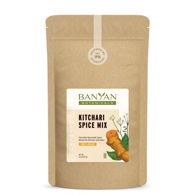 Banyan Botanicals Organic Kitchari Spice Mix  Savory Ayurvedic Seasoning for Detox, Cleansing & Gut Health  Digestive Support Blend with Turmeric, Cumin & Ginger  10.5 oz  USDA Organic