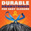 Hefty Strong 30 Gallon Trash Bags, Large Trash Bags 30 Gallon Size, Durable Drawstring Enclosure, Resists Punctures, Leaks, and Tears, Black, Unscented, 56 Bags view 4