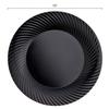 Party Essentials Disposable Plastic Tableware with Swirled Designed Rims, Black, 10" Dinner Plates, 40-Count view 2