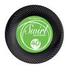 Party Essentials Disposable Plastic Tableware with Swirled Designed Rims, Black, 10" Dinner Plates, 40-Count view 3
