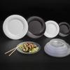 Party Essentials Disposable Plastic Tableware with Swirled Designed Rims, Black, 10" Dinner Plates, 40-Count view 4