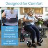 Vive Mobility Rollator Walker - Folding 4 Wheel Medical Rolling Walker with Seat & Bag - Mobility Aid for Adult, Senior, Elderly & Handicap (Pearl Pink, Gray Bag) view 2