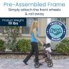 Vive Mobility Rollator Walker - Folding 4 Wheel Medical Rolling Walker with Seat & Bag - Mobility Aid for Adult, Senior, Elderly & Handicap (Pearl Pink, Gray Bag) view 3