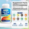 #1 CAL MAG ZINC by Best Naturals - Essential Mineral Complex - Manufactured in a USA Based GMP Certified Facility and Third Party Tested for Purity. Guaranteed!!, 180 Tablets view 2