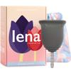 Lena Menstrual Cup Original  Reusable Silicone Period Cup for Regular Flow, 12-Hour Leak-Free Protection, Soft & Comfortable, Beginner-Friendly Design - Small, Gray view 1