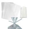 100 Clear Treat & Favor Bags | Ties Included | Great For Cake Pops, Candy, Gifts, Wedding or Party Favors | Food Safe Plastic | Stronger Than Cellophane | 1.5 Mils Thickness | 3" x 4" view 1