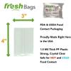 100 Clear Treat & Favor Bags | Ties Included | Great For Cake Pops, Candy, Gifts, Wedding or Party Favors | Food Safe Plastic | Stronger Than Cellophane | 1.5 Mils Thickness | 3" x 4" view 3