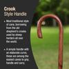 Brazos Handcrafted Wood Walking Cane, Twisted Oak, Crook Style Handle, for Men & Women, Made in the USA, Red, 37" view 4