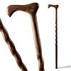 Brazos Handcrafted Wood Walking Cane, Twisted Oak, Traditional Style Handle, for Men & Women, Made in The USA, Brown, 37" view 1