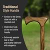 Brazos Handcrafted Wood Walking Cane, Twisted Oak, Traditional Style Handle, for Men & Women, Made in The USA, Brown, 37" view 4