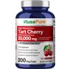 NusaPure Organic Tart Cherry 20:1 Extract, 1000 mg Equivalent to 20,000 mg 200 Veggie Caps (Vegan, Non-GMO) Bioperine view 1