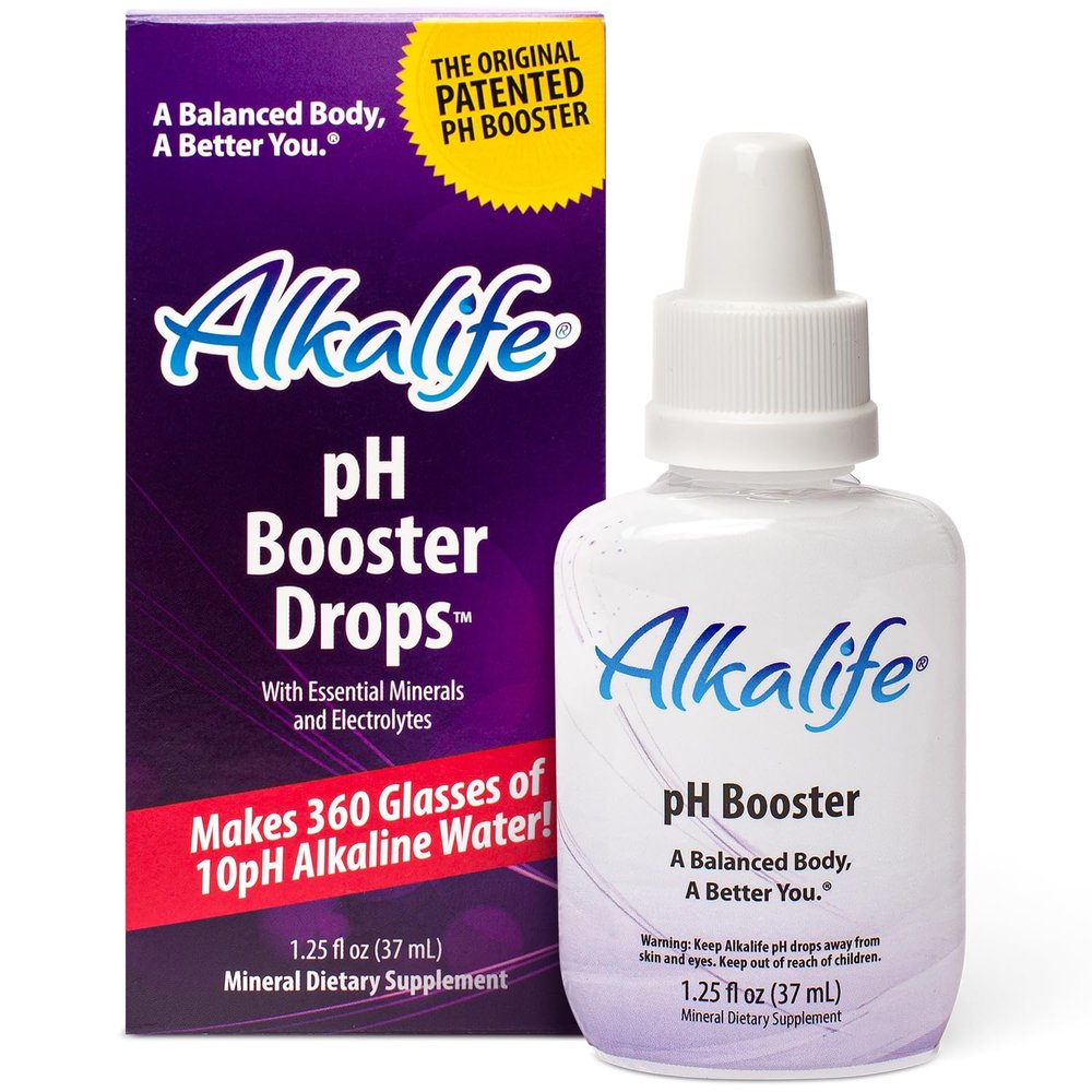 Alkalife Alkaline Water Drops | pH Booster Alkalizer for Drinking Water | Essential Mineral Additive, Electrolyte Hydration Supplement | Neutralize Acid, Balance Body, Immune Support, Detox | 1.25oz