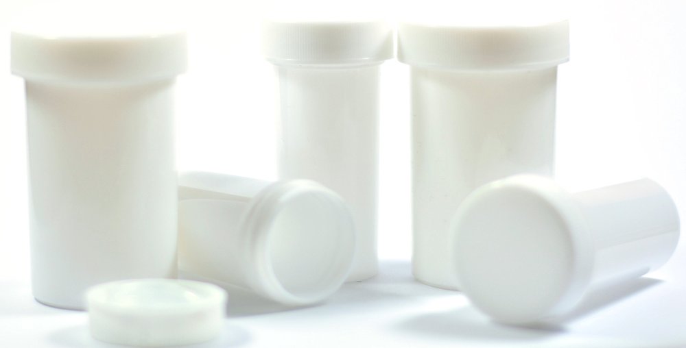 16oz White Plastic Ointmant Jars with Lids -(24Pcs/box)