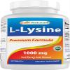 Best Naturals L-Lysine 1000mg 180 Tablets - Double Strength Lysine for stronger immune health & cold sores view 1