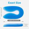 Silicon Gel U-Shaped Spur Cup Heel-Plantar Fasciitis Cushion Remission Correction U-Shaped Heel Pad M view 2