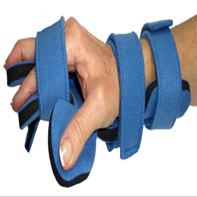 AliMed Comfyprene Hand/Wrist Separate Finger Orthosis Adult (Right, Light Blue)