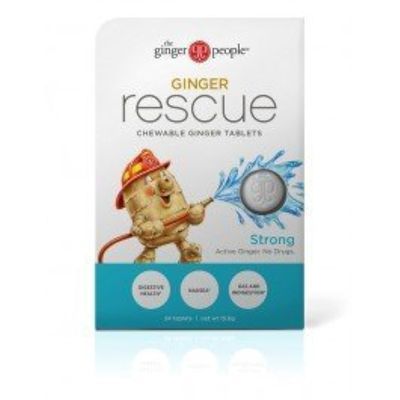 Ginger Rescue Chewable Tablets by The Ginger People Drug Free Digestive Health, 5.5 oz Chewable Tablets, Strong Ginger Flavor, 0.55 Oz, 10 Count Caddy (240 Tablets)