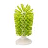 Joseph Joseph Brush-Up Glass Brush with Suction Cup Upright Stays in Sink Bristle Scrub Kitchen Bottle Cleaning Washing, Green view 1