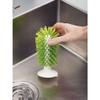 Joseph Joseph Brush-Up Glass Brush with Suction Cup Upright Stays in Sink Bristle Scrub Kitchen Bottle Cleaning Washing, Green view 2