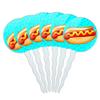 Set of 6 Cupcake Picks Toppers Decoration Food Drink Bacon Coffee - Hot Dog of Awesomeness view 1